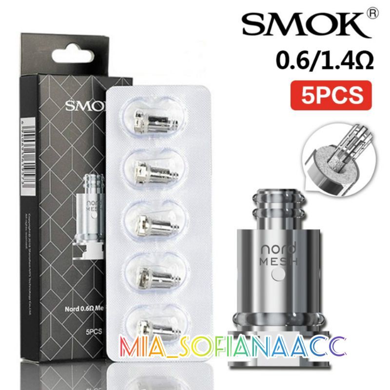 KOIL VAPOOR SMOKE NORD K1d 0.6 ohm MESH HARGA PER BOX/ISI 5 pcs