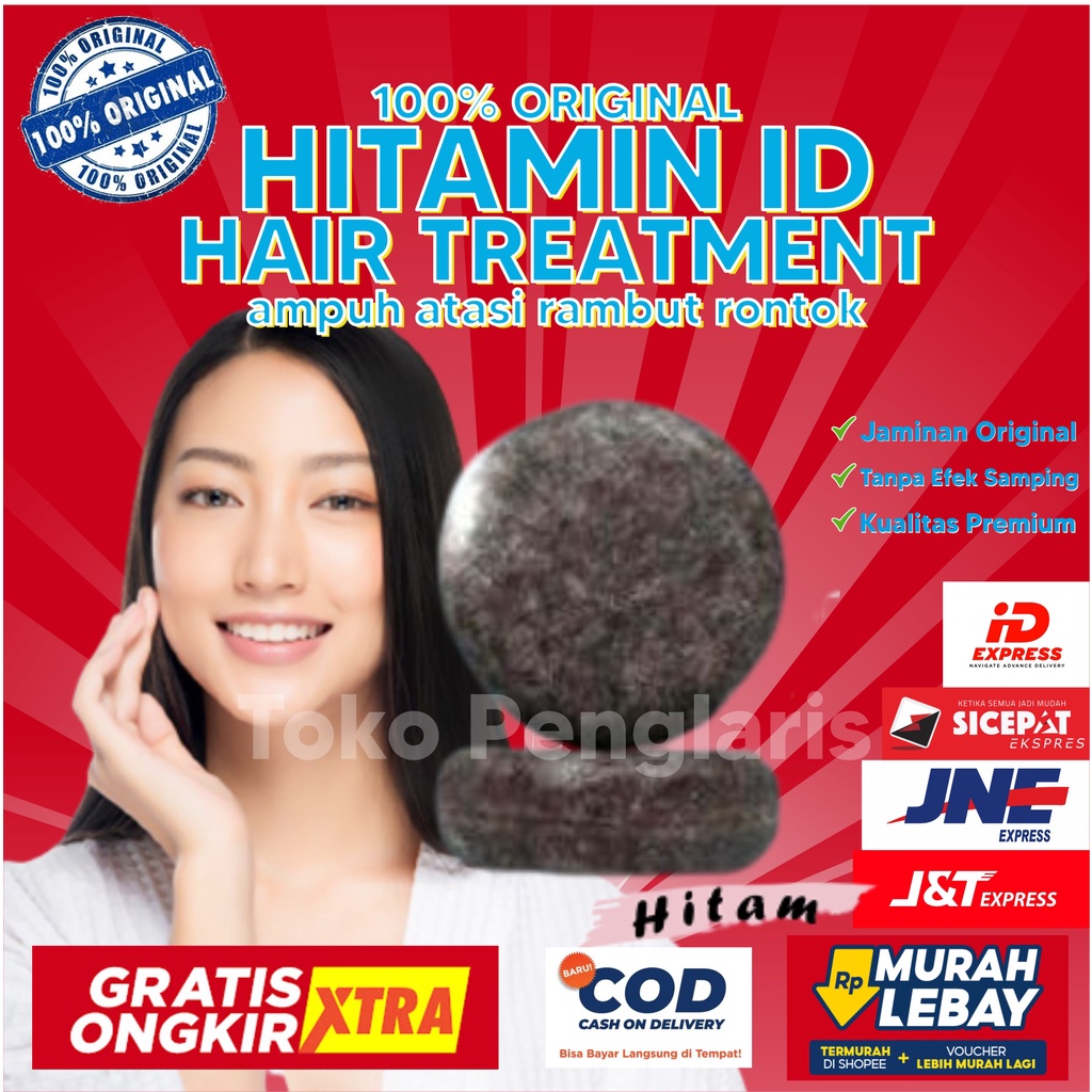 HITAMIN.ID TREATMENT ATASI RAMBUT RONTOK KUSAM KETOMBE BERLEBIH KULIT KERING UBAN 100%  ORIGINAL