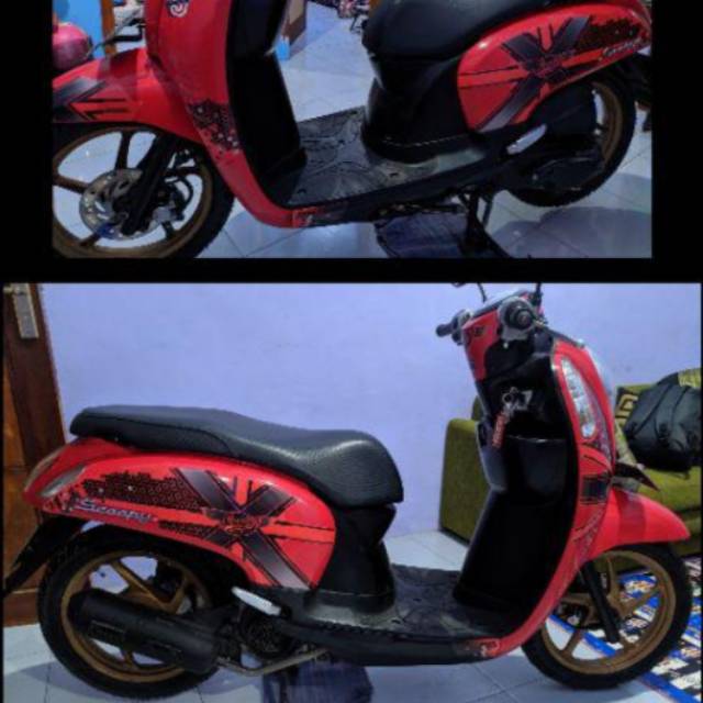 20 Trend Terbaru Stiker  Motor Scoopy  Merah  Aneka Stiker  