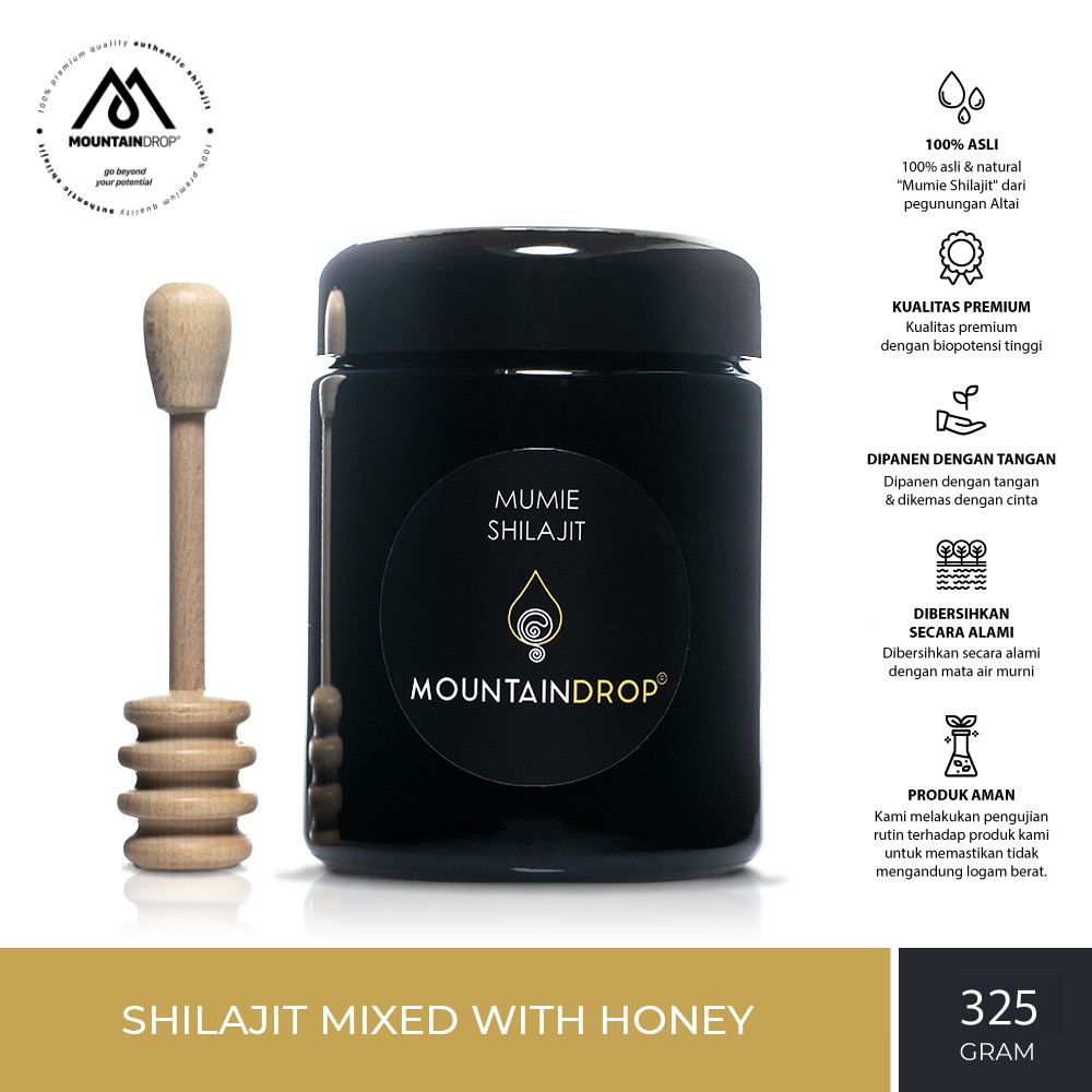 

Mountaindrop Shialjit mixed with raw chestnut honey 325 gram