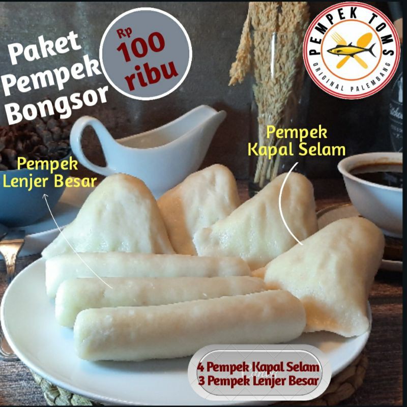 

Pempek Asli Palembang Ikan Tenggiri Super Paket Bongsor 4 Pempek Kapal Selam + 3 Pempek Lenjer Besar