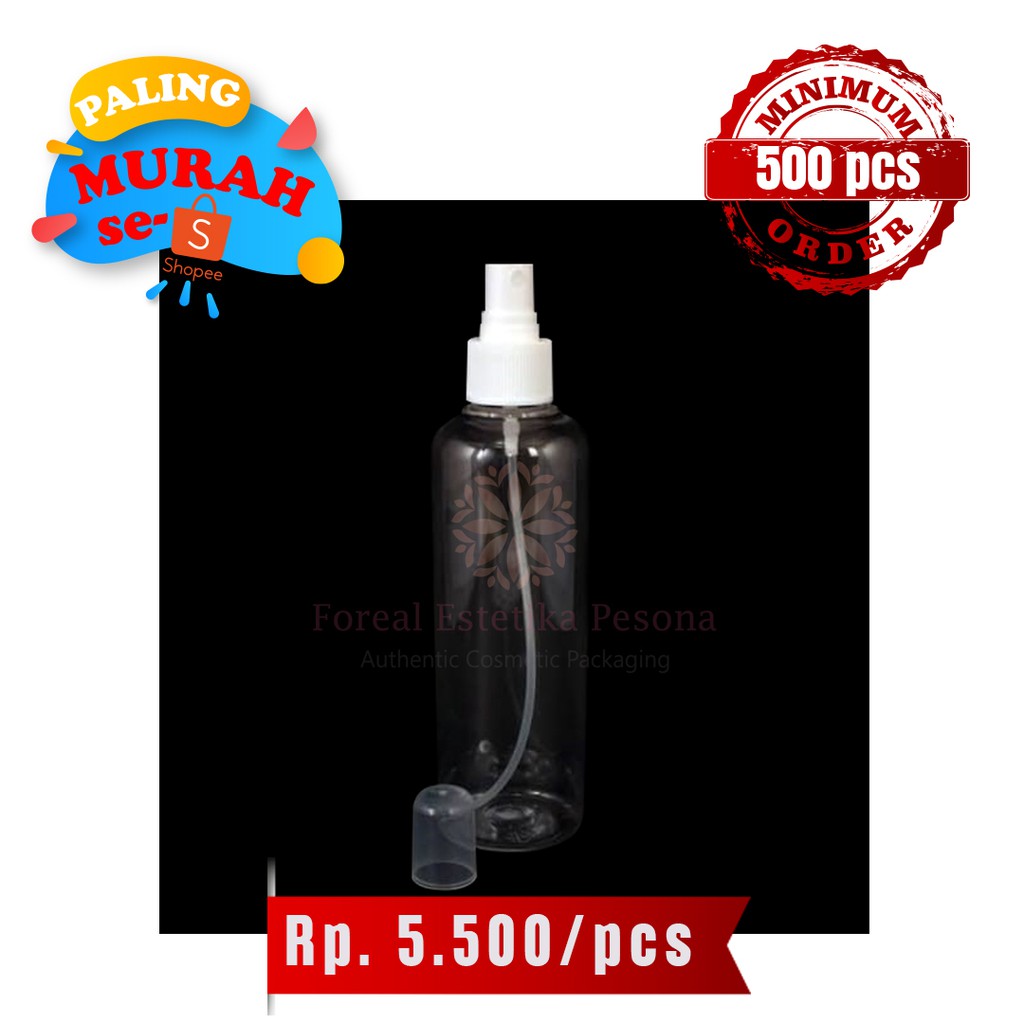 Botol Spray 250ml Bening / Importir Packaging Botol Spray / ( ISI 500pcs)