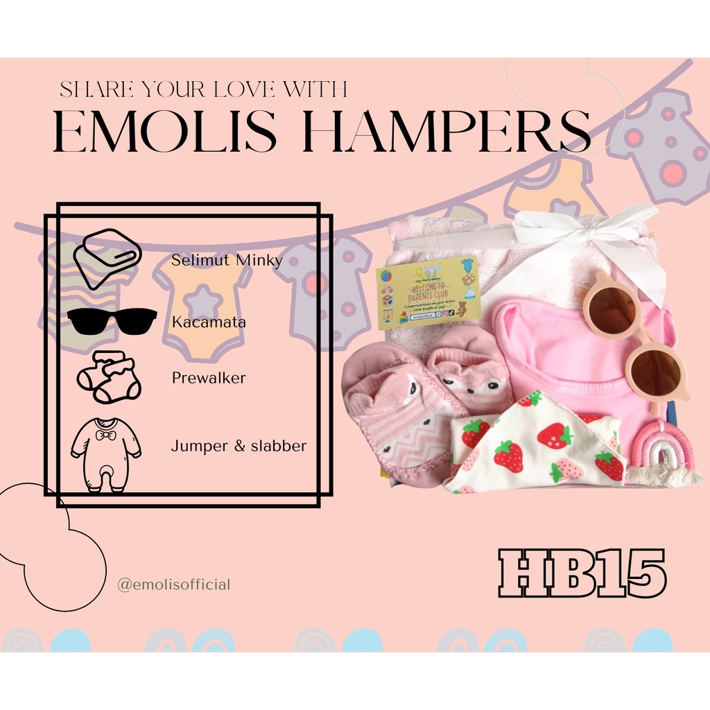 HB15 Hampers Bayi Newborn Baby Gift Emolis Kado Bayi Lahiran Unisex / Boy / Girl Perlengkapan Bayi Murah