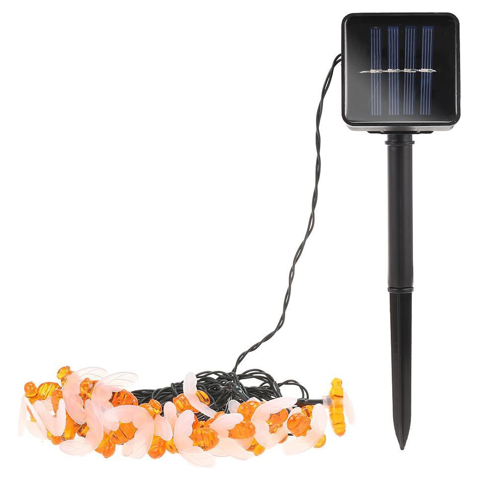 Grab Medan Lampu Taman LED Solar Power Motif Lebah 30 LED 6 Meter Finether Warm White BE306 INT