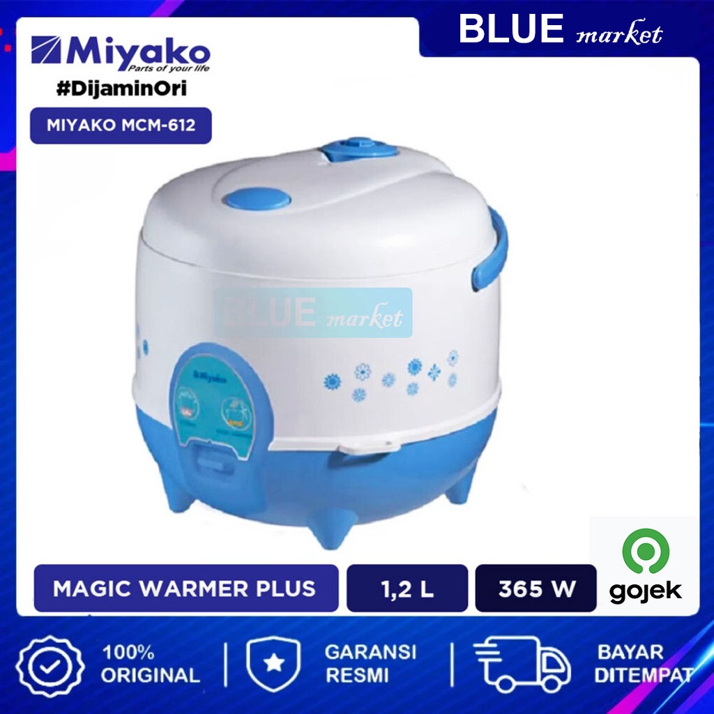 MIYAKO RICE COOKER / MAGIC COM MCM612 / MCM 612 / MCM-612 (1,2 LITER) GARANSI RESMI