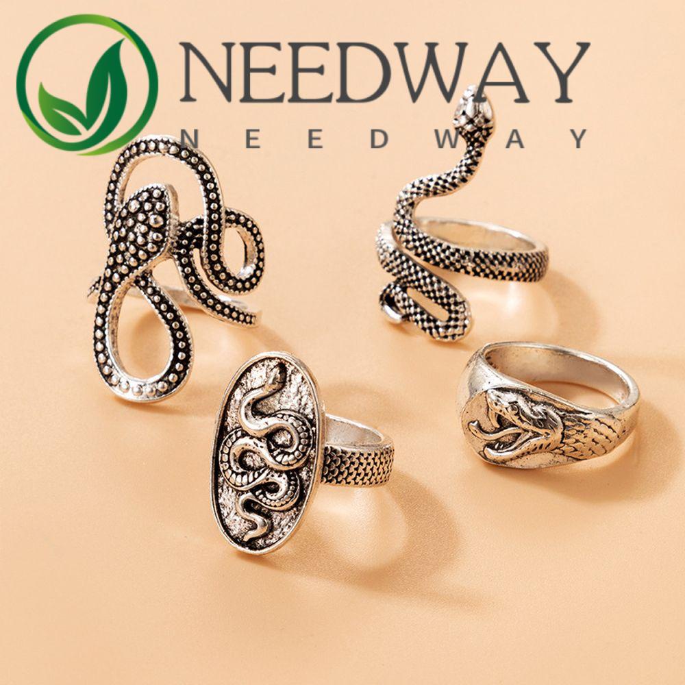 Needway  13pcs/set Women Jewelry Accessories 5pcs/set Korean Style Finger Ring Snake Ring Set Couple Fashion 7pcs/set Exaggerated Unique Personality Finger Buckle Sets