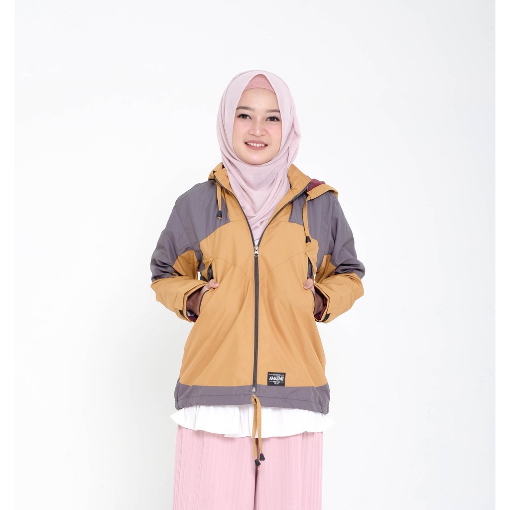 AMZ Jaket - Adventure Series | Jacket Wanita Outdoor - Yellow