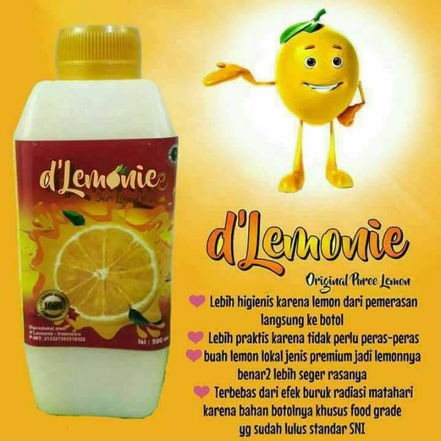 D Lemonie Sari Lemon 500 Ml Shopee Indonesia