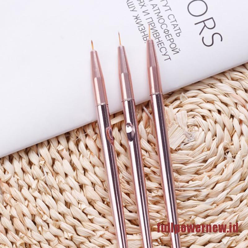 【COD】3pcs Nail Art Brush Set Line Drawing Painting Pen UV Gel Polish Manicure Tools