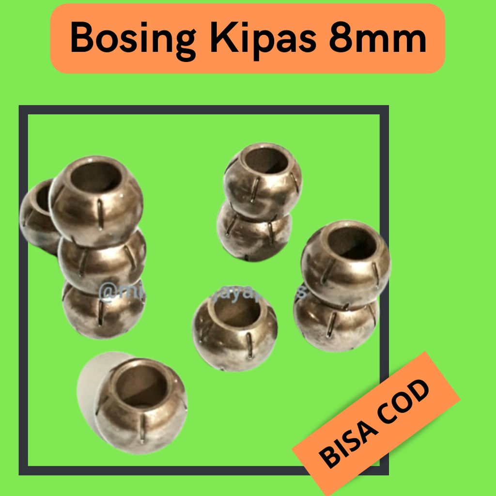 Bos Kipas Angin Umum - Boshing 8 mm Bulat KUNINGAN / Laher Miyako - Bosing  Bushing Kipas Umum