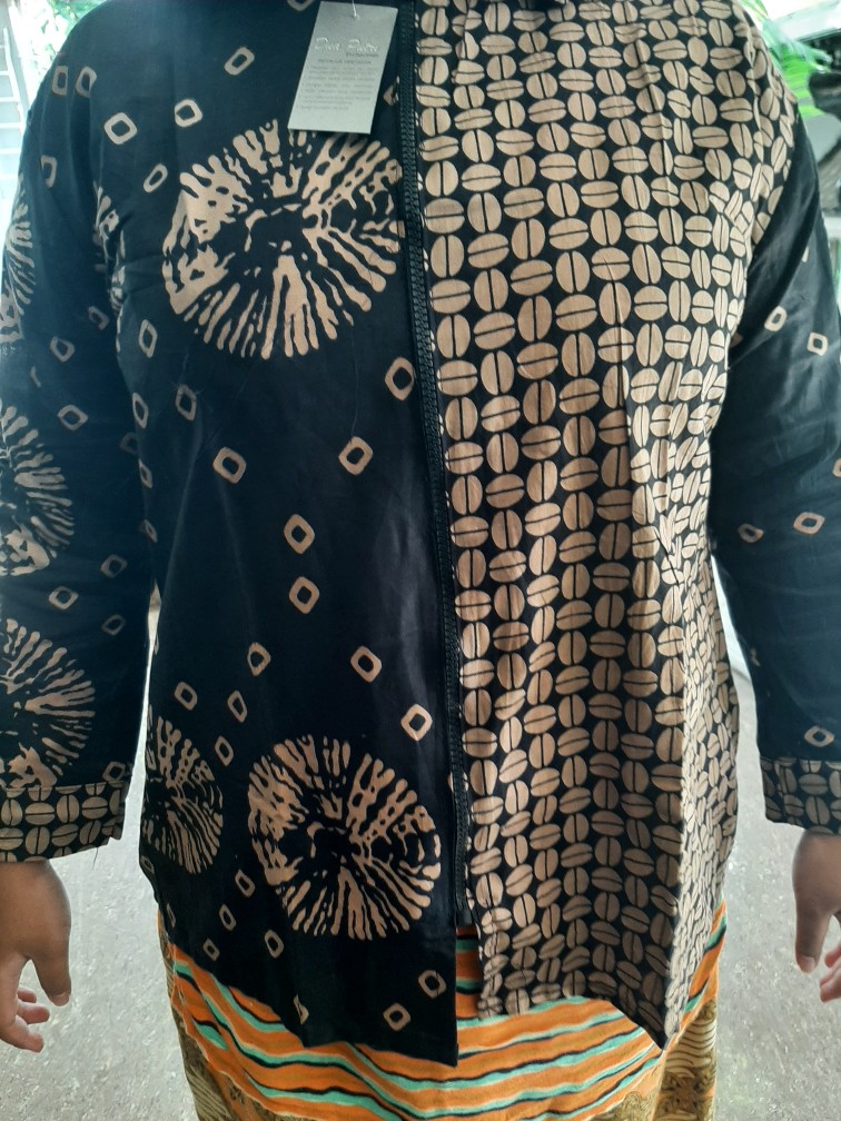 Batik Wanita Atasan Blouse Lengan Panjang Resleting Depan Busui Batik Dua Putri Collection