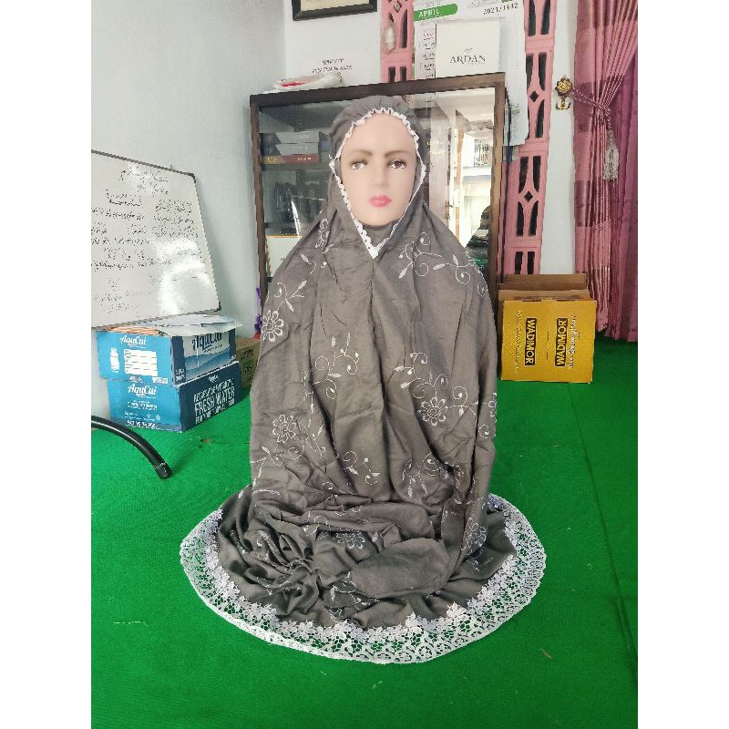 mukena terusan/lajuran bahan rayon adem