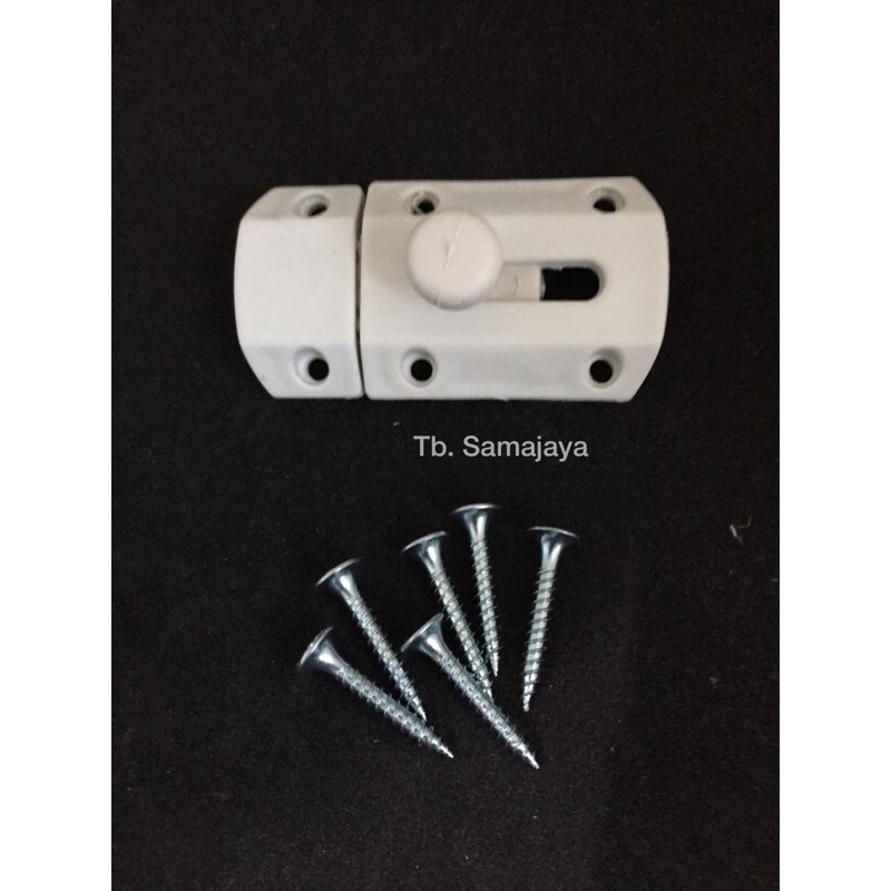 Slot kunci kamar mandi . Grendel pintu kamar mandi . Bahan pvc