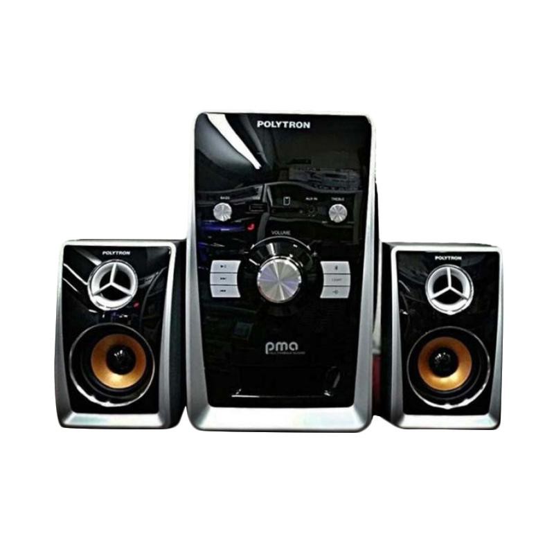 POLYTRON PMA 9501 MULTIMEDIA AUDIO SPEAKER PORTABEL with BLUETOOTH USB RADIO FM MP3 HITAM DVD PLAYER