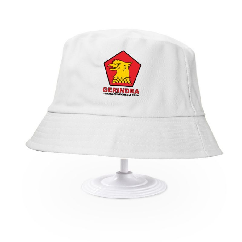 TERMURAH TOPI BUCKET HAT BOLAK BALIK SPESIAL LOGO PARTAI POLITIK INDONESIA