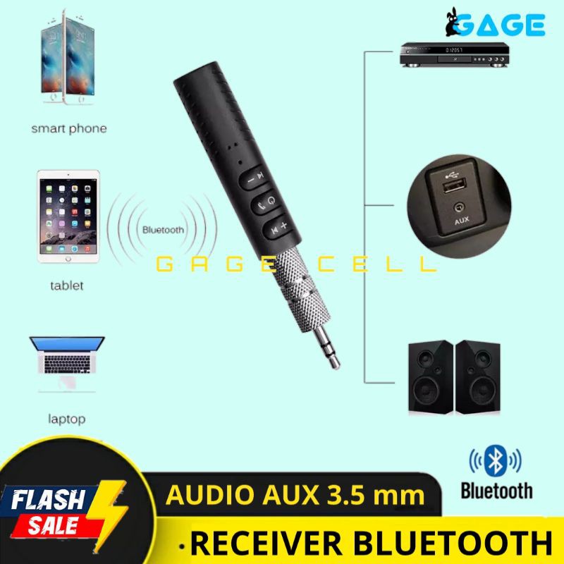 RECEIVER BLUETOOTH AUDIO JACK 3.5 MM AUX WIRELESS SAMBUNGAN MUSIC MUSIK ORIGINAL