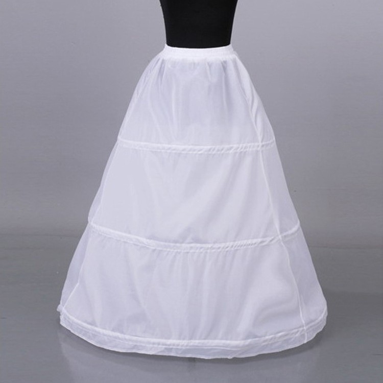 PE-02 petticoat karet tali rok panjang 3 ring pengembang gaun dress dewasa