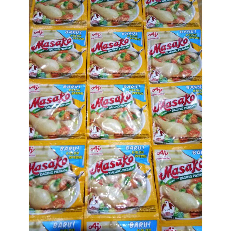 

Masako kaldu ayam 9 gram renceng