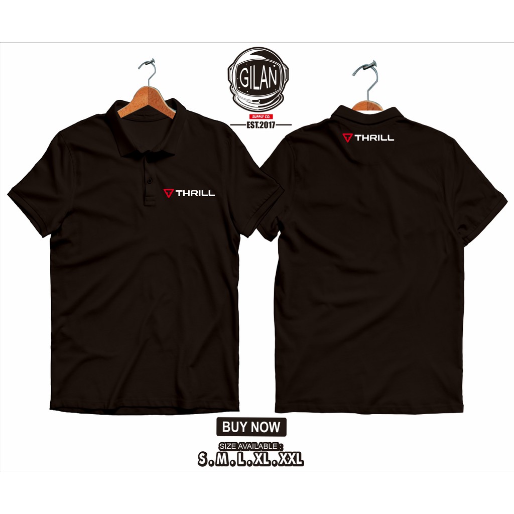 Polo Shirt Kaos Kerah Thrill Bike Logo kecil Sepeda Lipat MTB XC -  Cloth