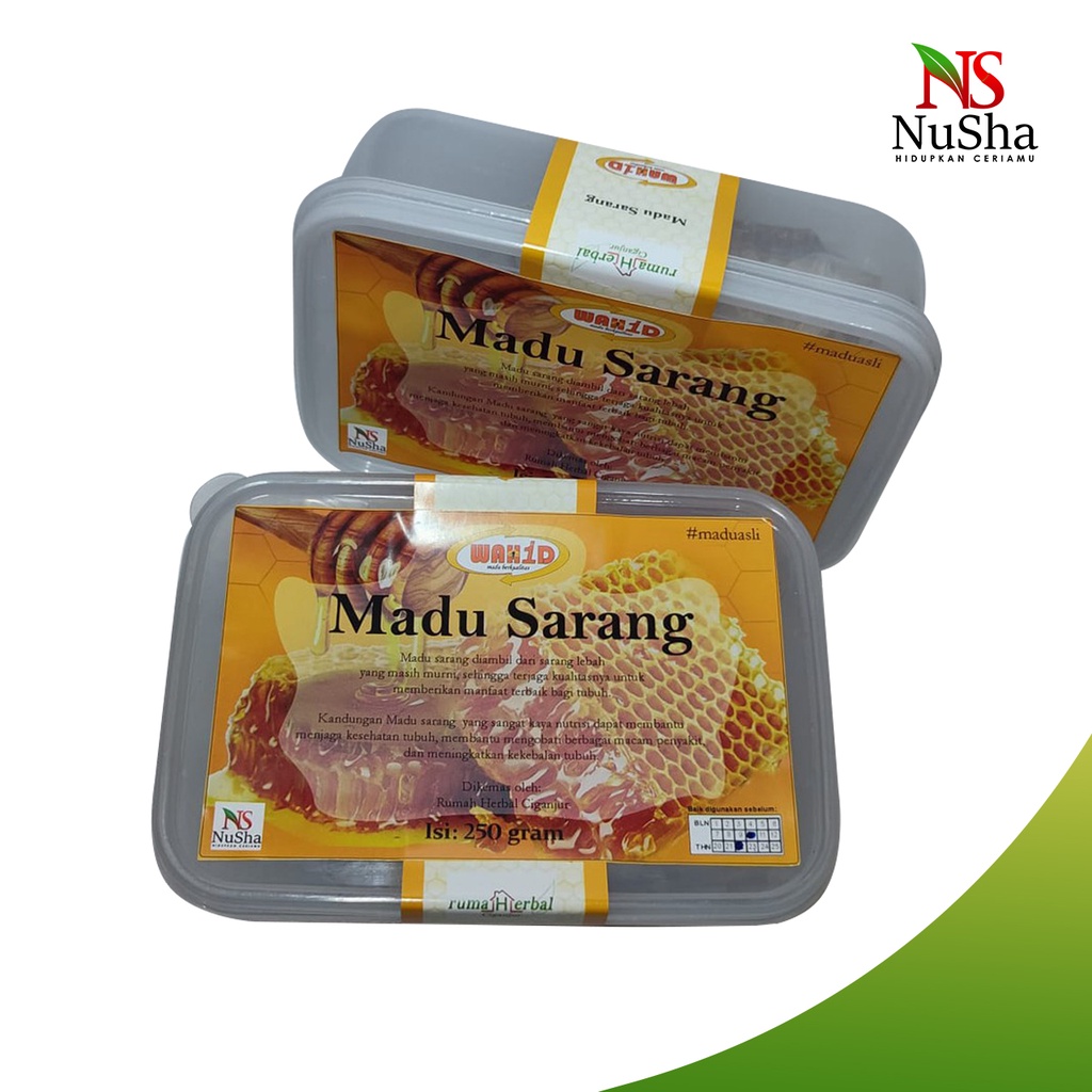 

Madu Sarang Lebah Asli 250 Gram. Madu Wahid Nusha