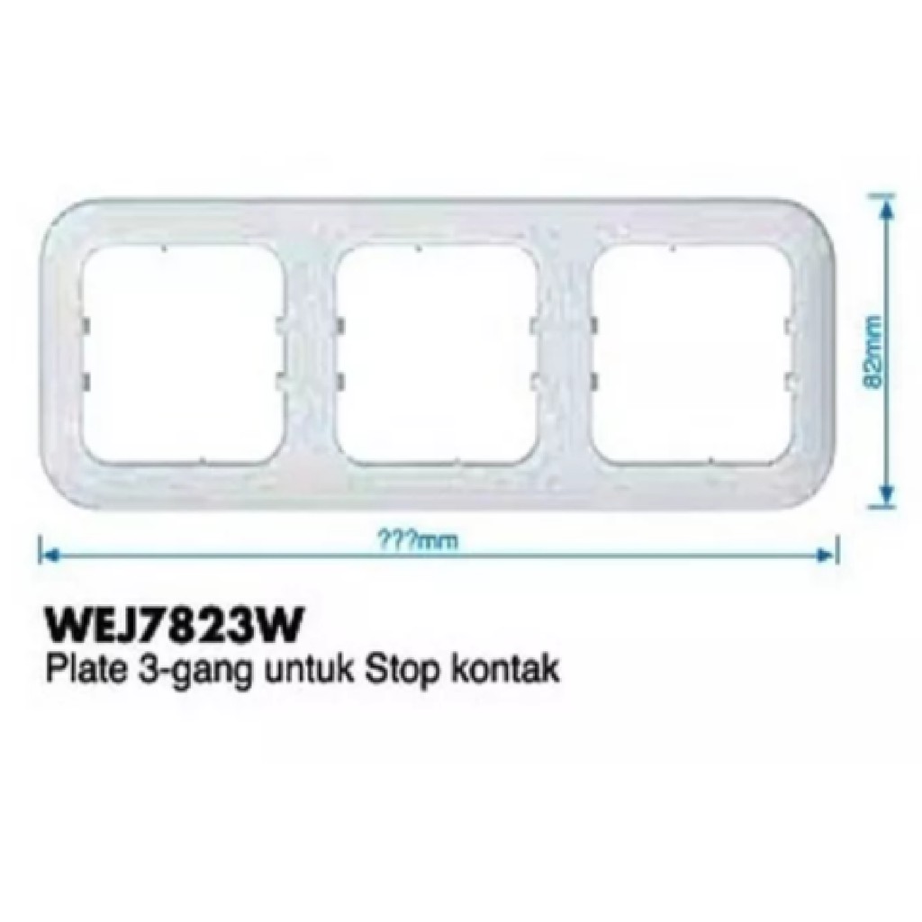 Plate 3 Gang 6 Device Panasonic - WEJ7823W