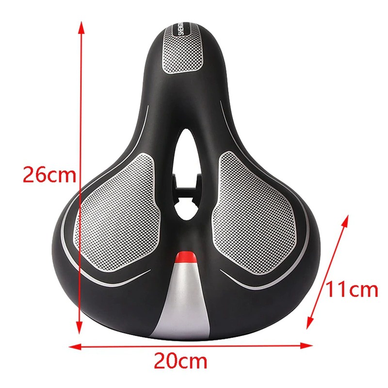 SHENGXIN Sadel Sepeda Mountain Bike Saddle Leather Model Absorber Ball - SX223-06 - Silver