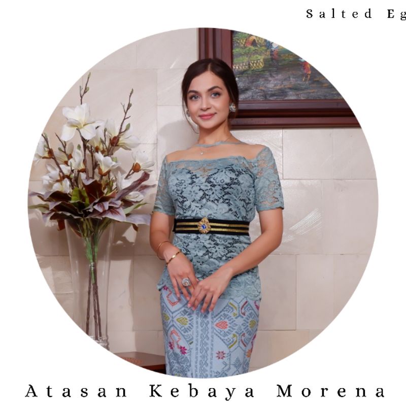 Atasan Kebaya Modern Modifikasi Tile Morena Lengan Pendek