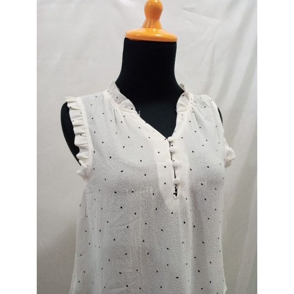 BLOUSE SLEEVELES CASUAL BRANDED EXPORT TERMURAH