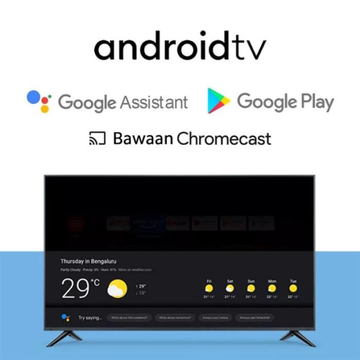 Xiaomi Mi TV 4 43" Bezel-Less Smart TV - Android TV Google Assistant