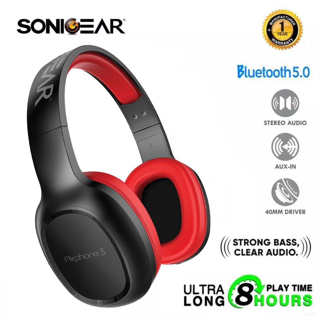 Sonicgear wireless Bluetooth 5.0 headphone airphone 3