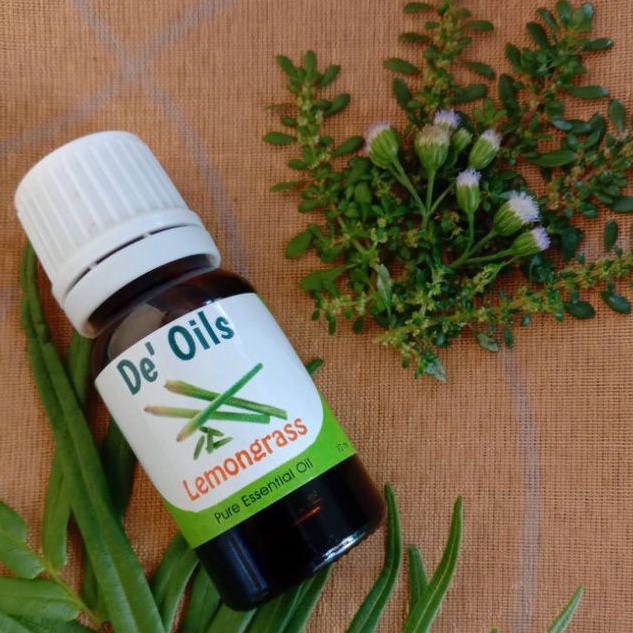 De'Oils Lemongrass Essential Oil Murni Berkualitas Aromaterapi Imune Booster Alami Minyak Atsiri Murni Difuser Humidiffier