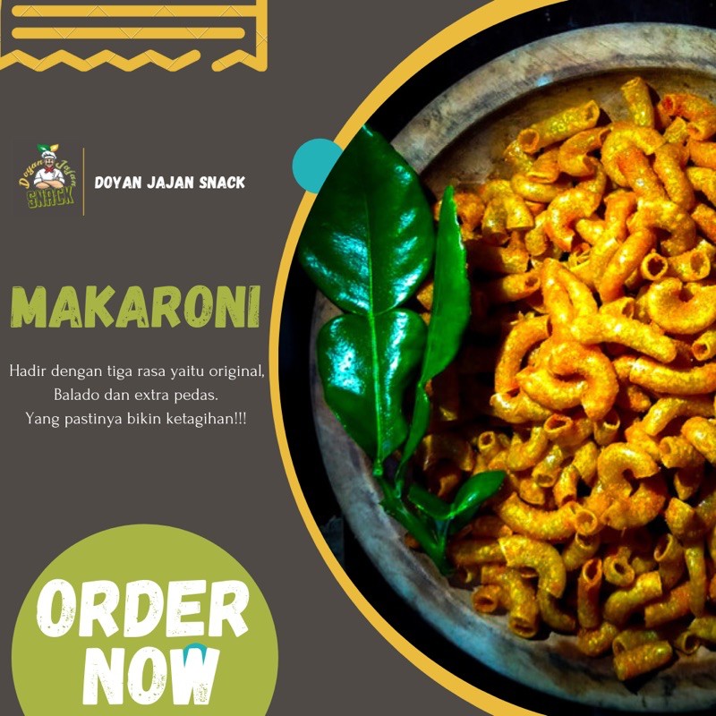 

Makaroni pedas daun jeruk 250gram