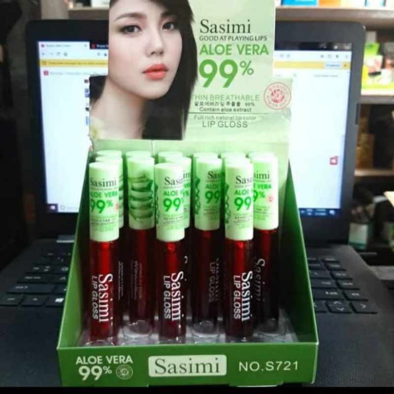 Medan Termurah Liptint Aloevera 99% Lip bibir sasimi Lip gloss