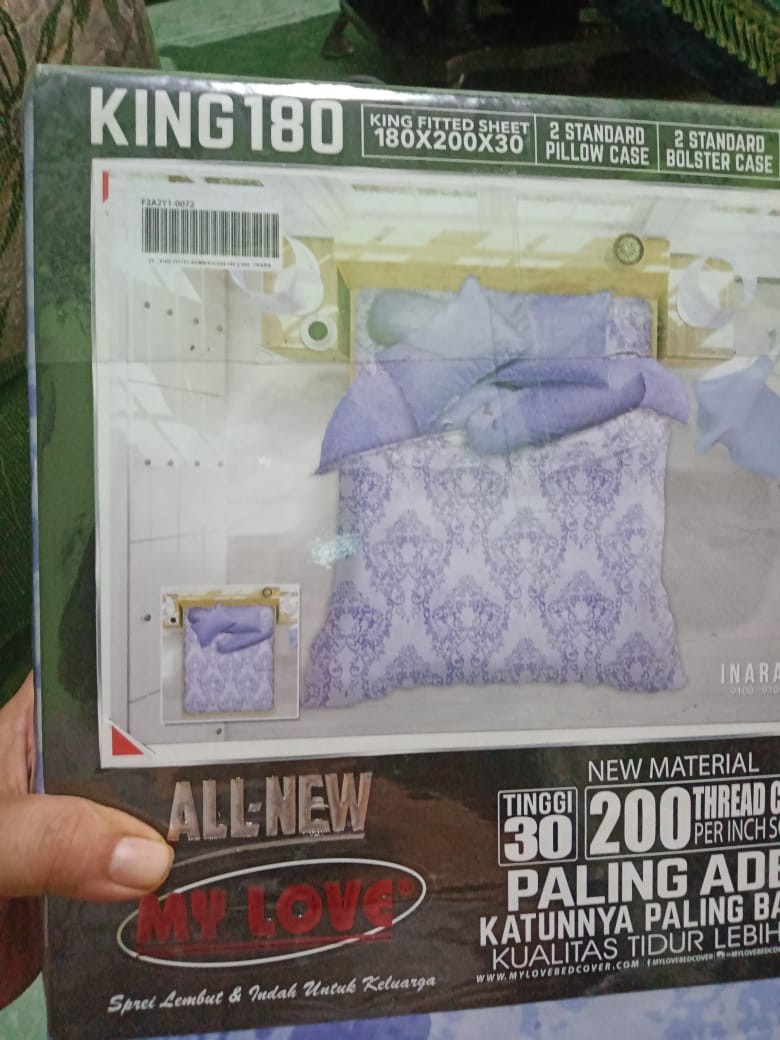 Sprei Katun All New My Love 180x200 160x200 T30 Fitted Flat Kania Inara Roseline Avanti Sp180t30anml