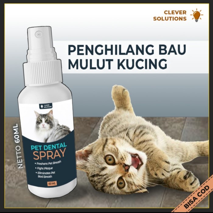 PET DENTAL SPRAY Penghilang Bau Mulut Kucing 60 ML