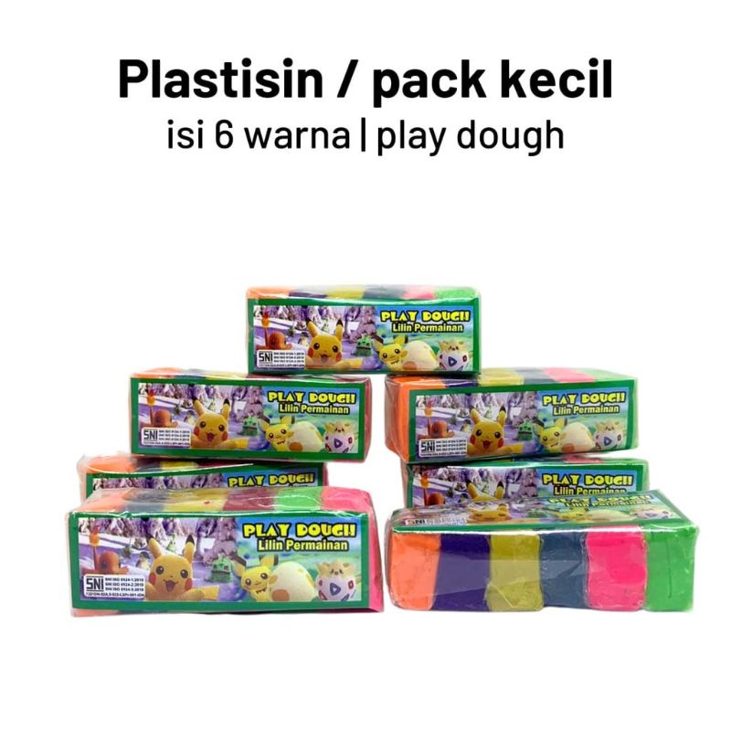 Medan termurah (sebungkus kecil isi 6 pc) play dough kerak lilin kecil 6 warna