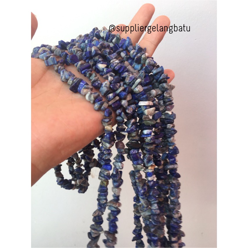 kerikil Batu alam lapis lapiz lazuli Biru 1cm kilap aksesoris craft bahan grosir supplier kerajinan