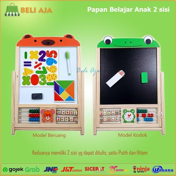 

Papan Tulis Magnet White Black Board 2 Sisi 3In1 Edukasi Anak Pintar