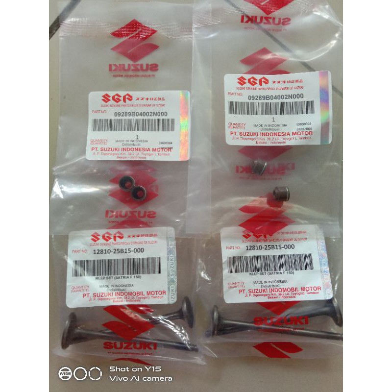 PAYUNG KLEP+SEAL KLEP SET SUZUKI SATRIA FU 150 ORI SGP