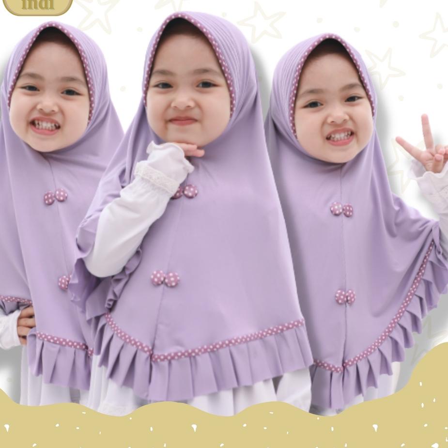 「Mall✔️」 TERMURAHH HIJAB ANAK TK / HIJAB ANAK INDI YUNITA KANCING / KERUDUNG ANAK INSTANT/ JILBAB AN