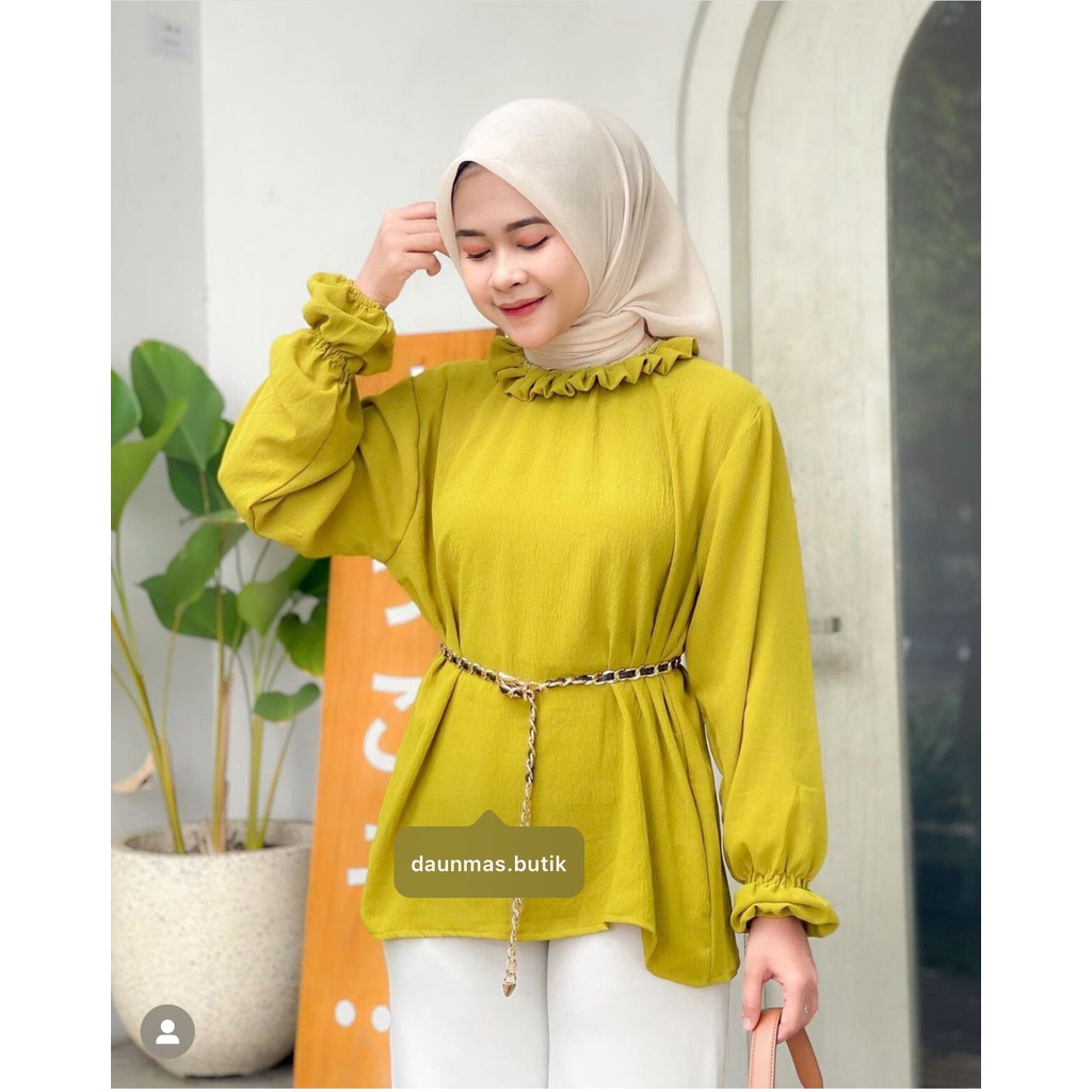 1KG MUAT 5PCS | SELIA BLOUSE ATASAN WANITA AIRFLOW CRINKLE HITS OOTD SELEBGRAM FASHION GROSIR WANITA TERMURAH