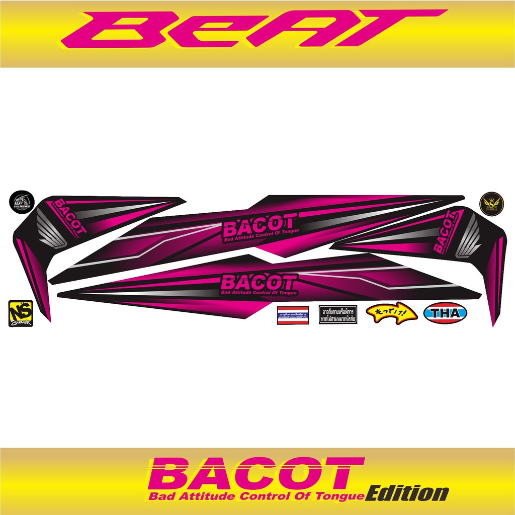 VARIASI MOTOR HONDA BEAT STRIPING LIS BACOT - STICKER BACOT BEAT 2017 BEAT NEW