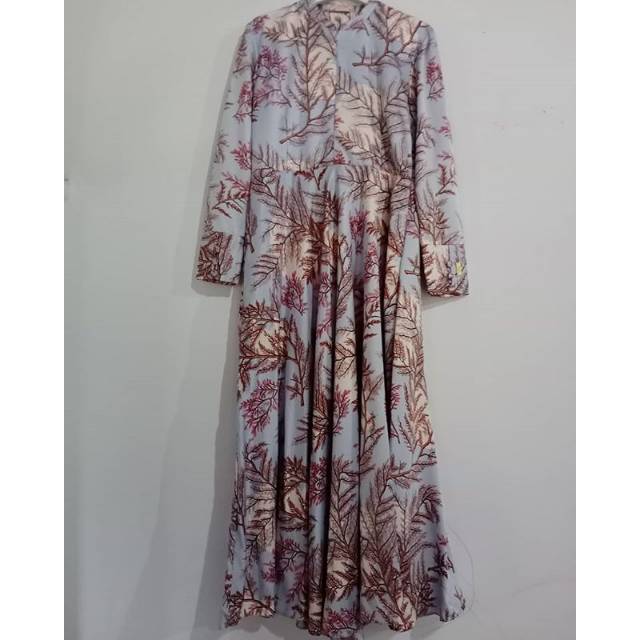 Preloved Malala motif dress kiciks muslimah