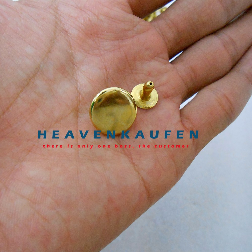 Paku Keling/Rivet Centang 14 mm Gold Harga Per Pack isi 50 pasang