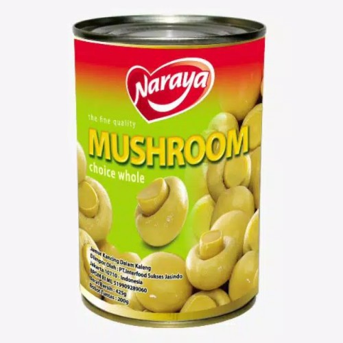 Jual Jamur Kancing Naraya 425 Gram Naraya Mushroom Jamur Kaleng