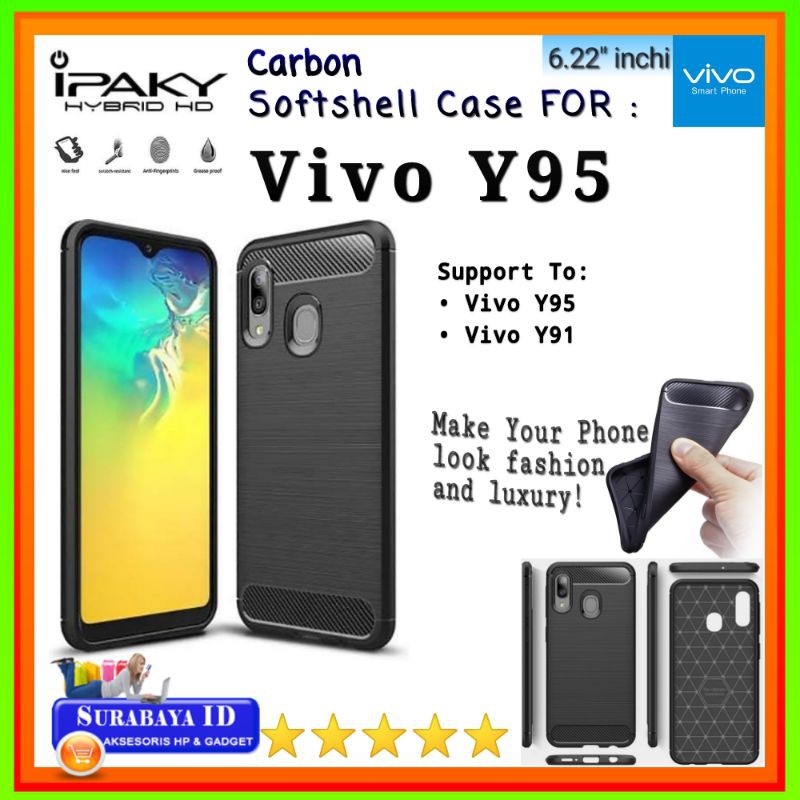 Casing Case Vivo Y95 (6.22"inchi) | Soft Case iPaky Vivo Y95