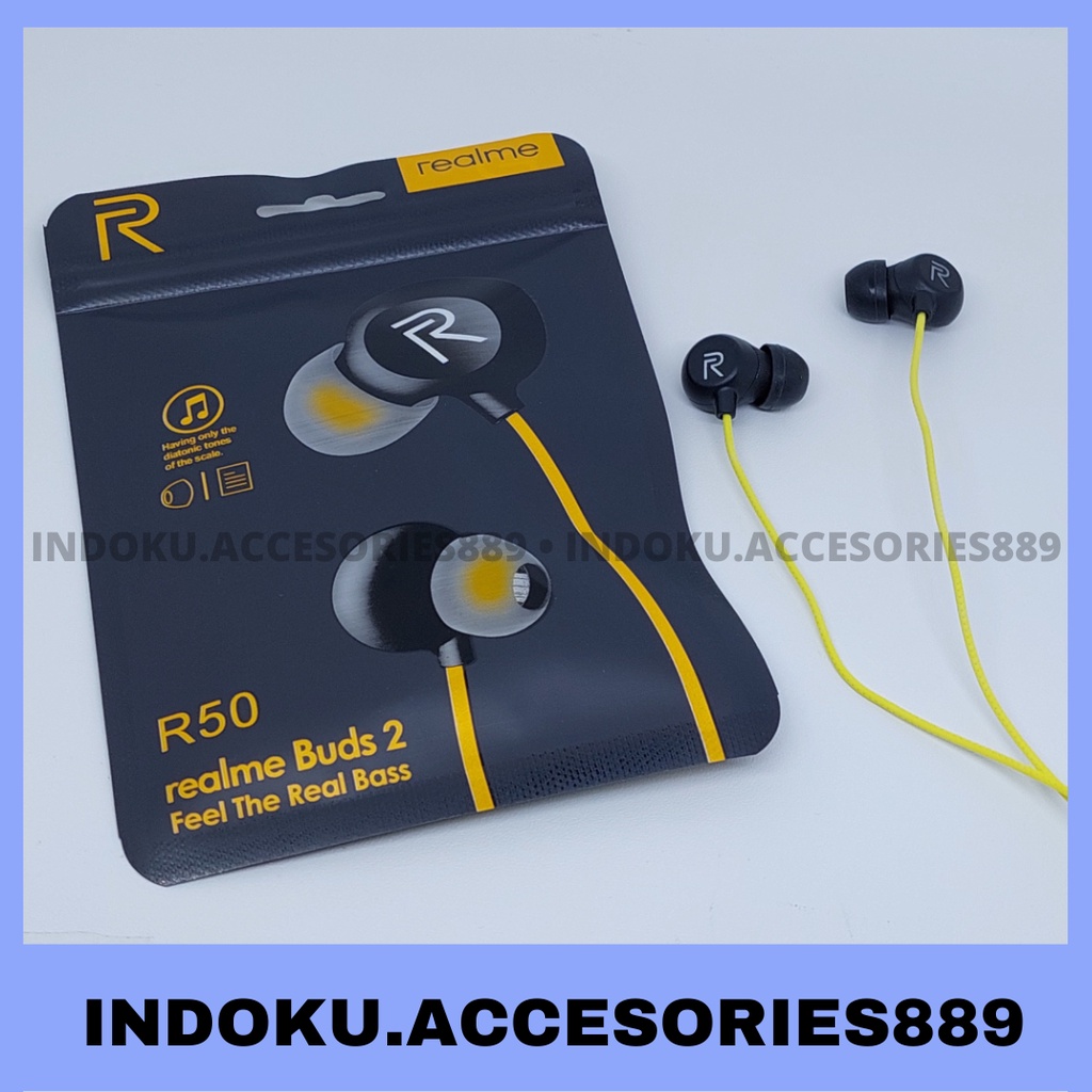 Headset Realme R50 Hf C11 C35 C3 C21 C21Y 5i C12 C25 C17 Buds 2 Extra Bass