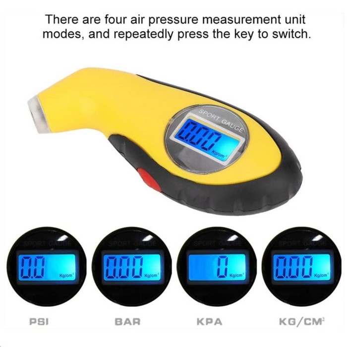 Autoshope Alat ukur Manometer Tekanan angin Ban motor mobil Digital Tire Gauge