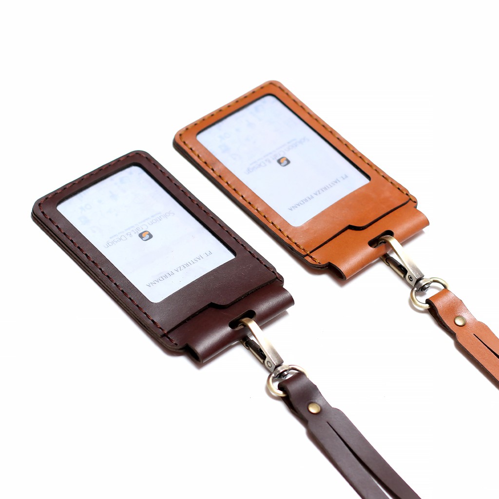

ID Card Holder Kulit Sapi Genuine Custom Nametag KODE : IDHLS008