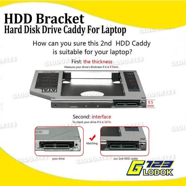 SSD HDD Second Caddy Slim 9.5mm 12.7mm Sata